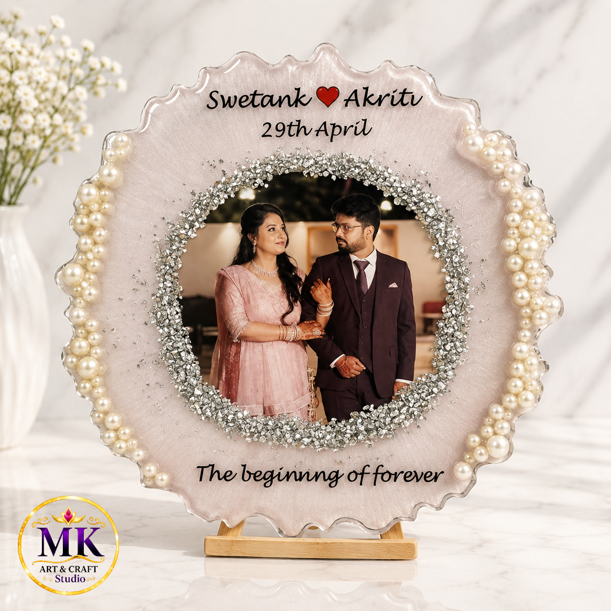 Eternal Vows Wedding Resin Photo Frame