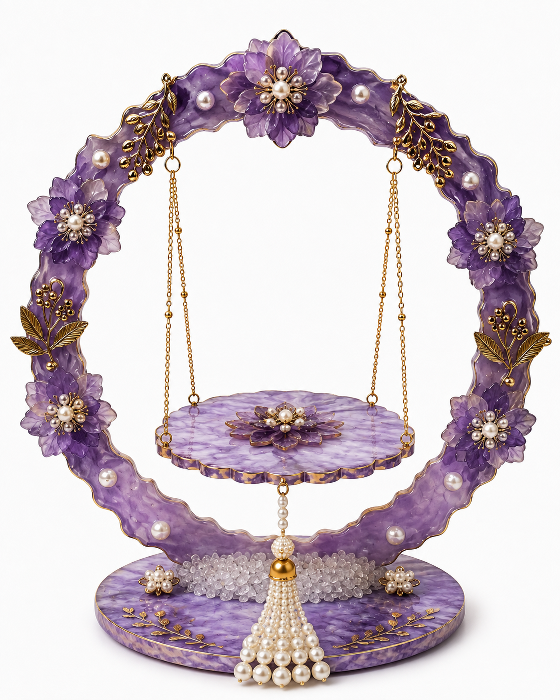Royal Amethyst Floral Resin Jhula