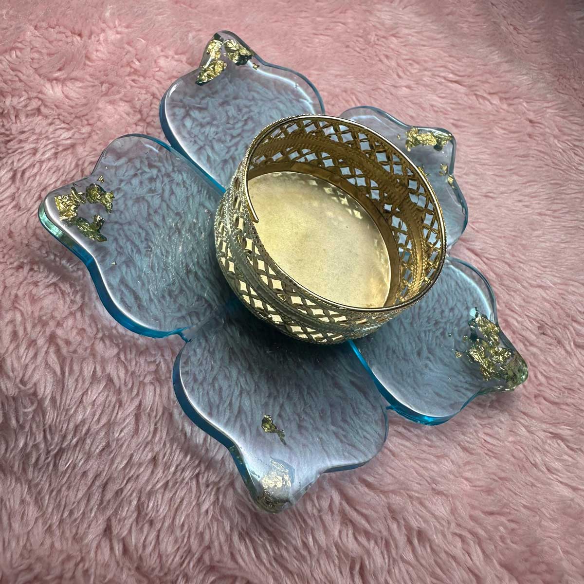 Tealight Candle Holder Blue - Image 2