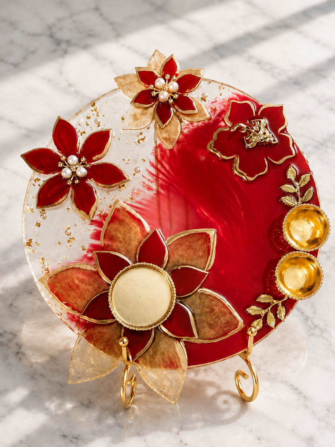 Wholesale Red Royal – Decorative Puja Plate