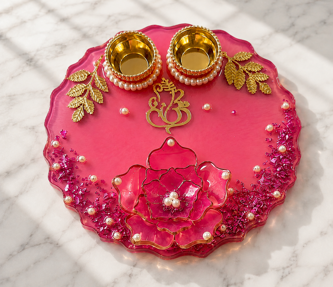 Pink pearl Resin Plate